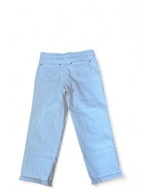 JM Collection White Cropped Jeans